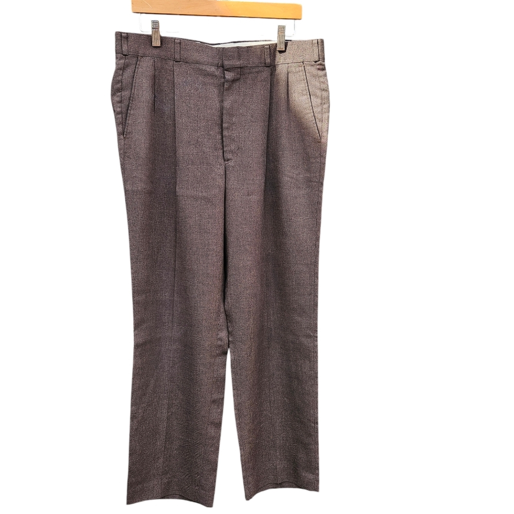 Rainy Day Wools Men's Classic Brown  Dress pants Size 36X32 - Picture 2 of 16